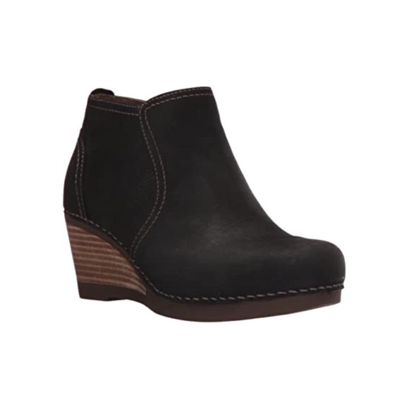 dansko susan wedge bootie